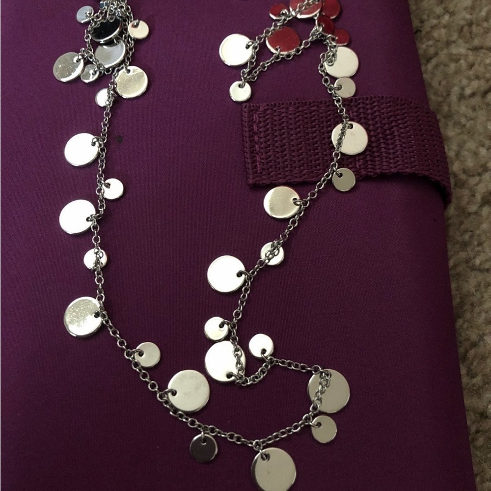 Silver Disc Chain Necklace